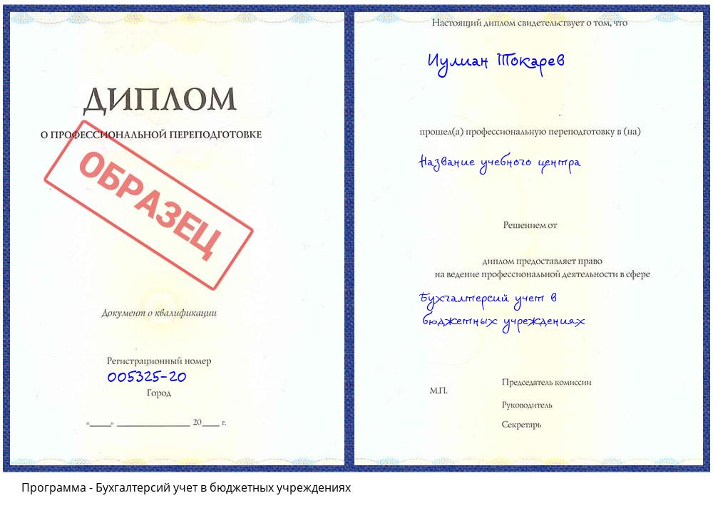 Бухгалтерсий учет в бюджетных учреждениях Омск
