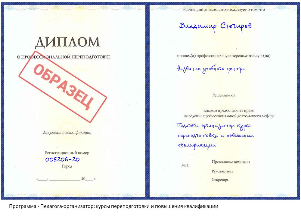 Педагога-организатор: курсы переподготовки и повышения квалификации Омск